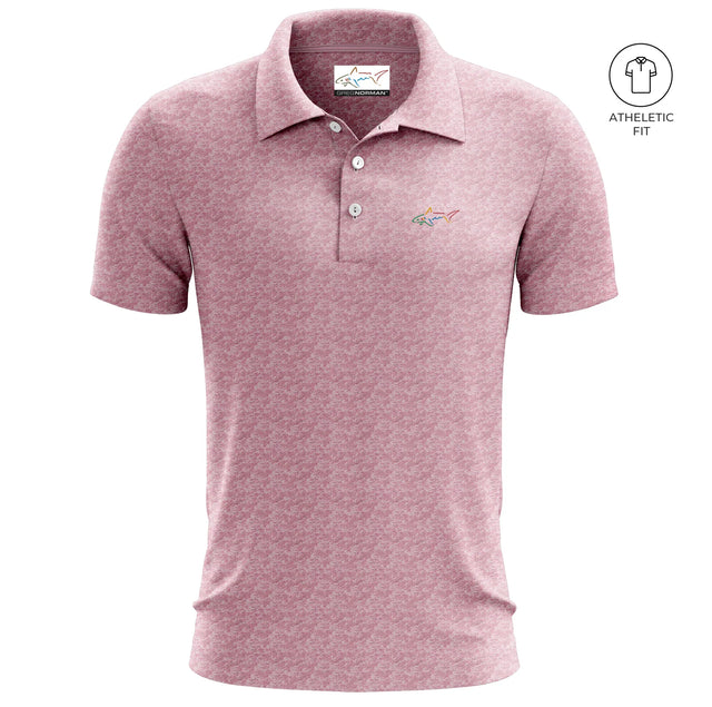 Men's Blush Fairway Golf Athletic Fit Golf Polo