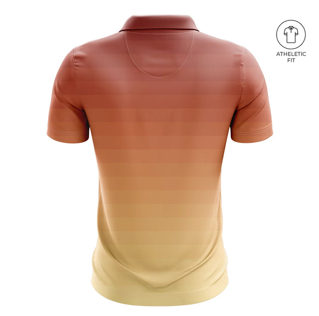 Men's Sunset Bte Golf Athletic Fit Golf Polo