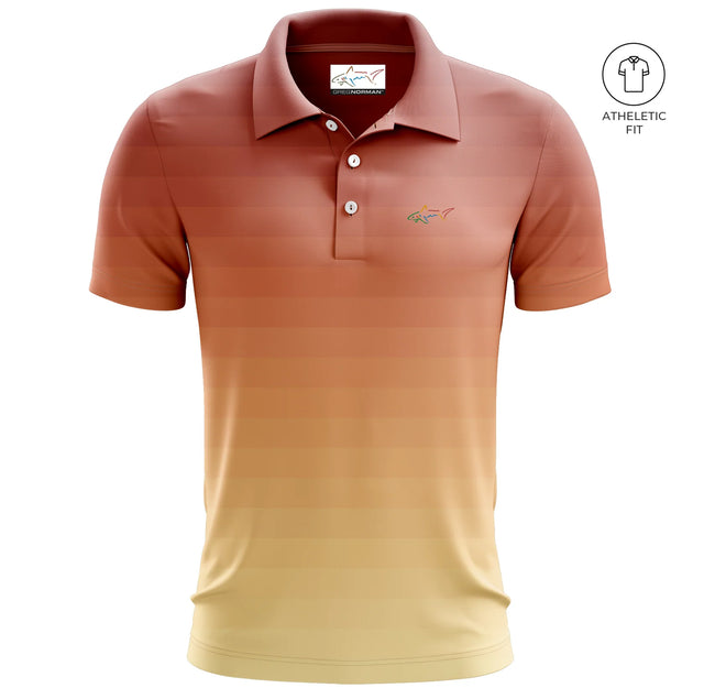 Men's Sunset Bte Golf Athletic Fit Golf Polo