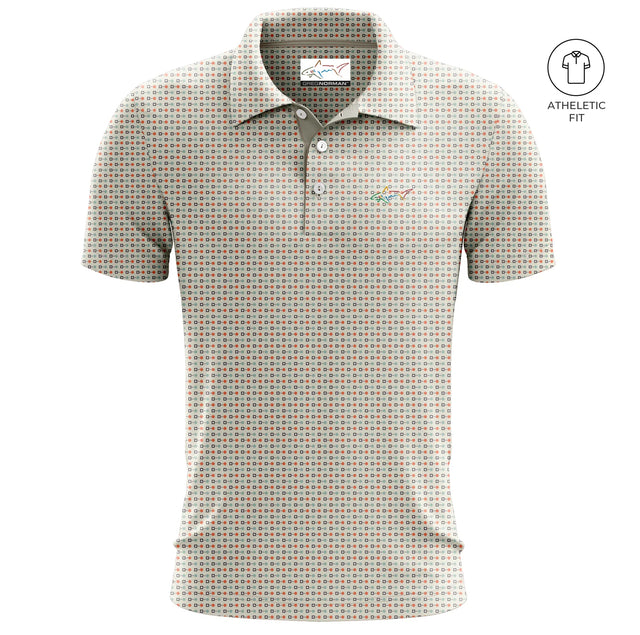 Men's Tee Matrix Golf Athletic Fit Golf Polo - Gravel