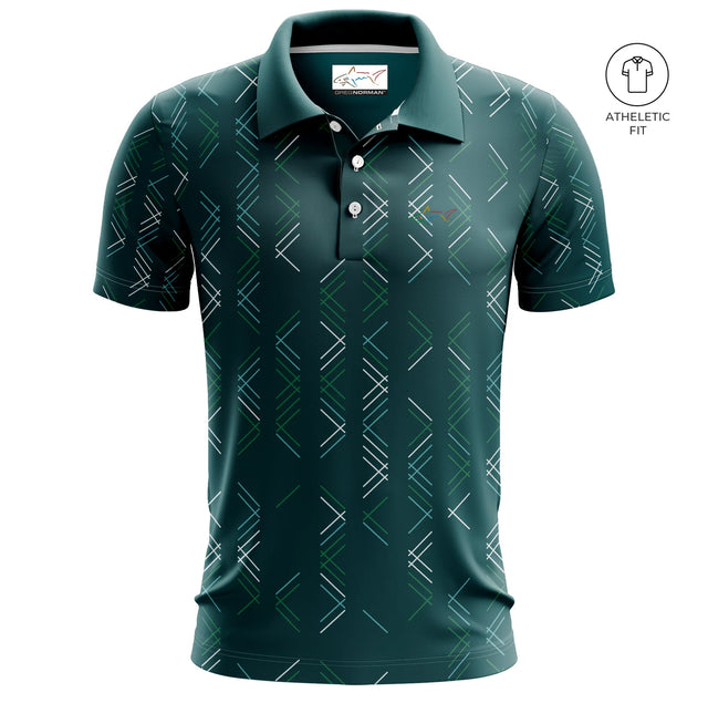 Men's Emerald Path Golf Athletic Fit Golf Polo