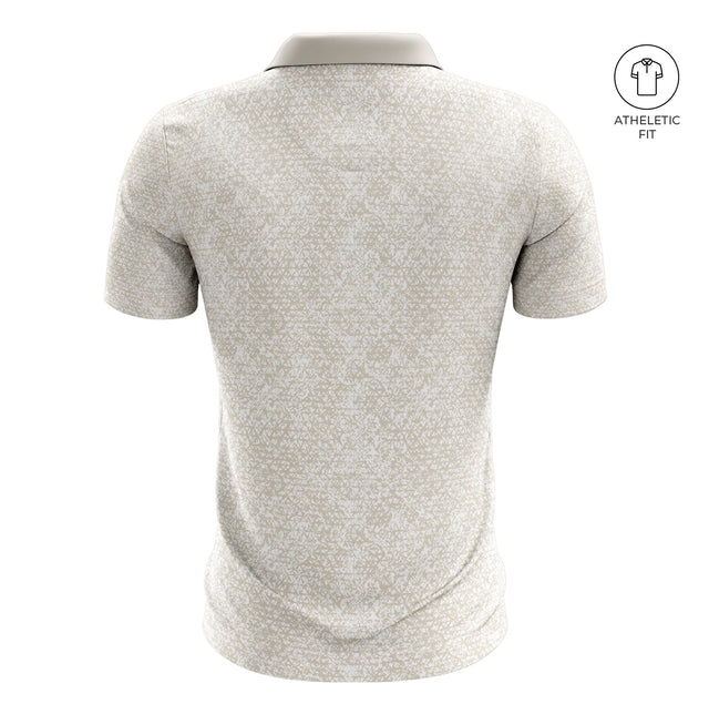 Men's Spark Albatross Beige Golf Athletic Fit Golf Polo