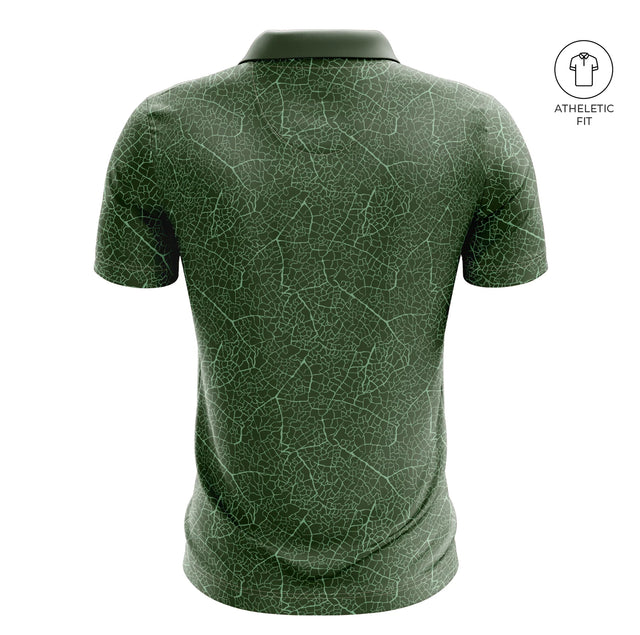 Men's Topography Tee Golf Athletic Fit Golf Polo - Green