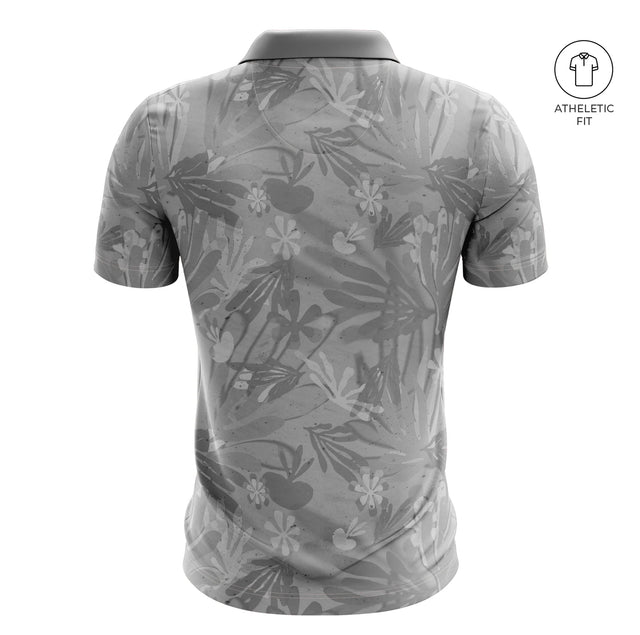 Men's Grey Grove Golf Athletic Fit Golf Polo