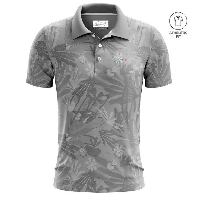 Men's Grey Grove Golf Athletic Fit Golf Polo