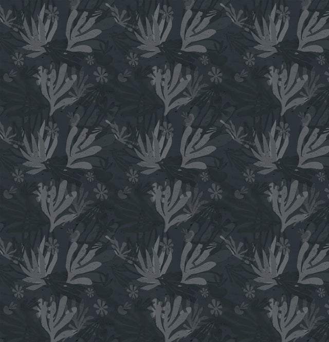 Men's Night Fern Golf Athletic Fit Golf Polo - Black