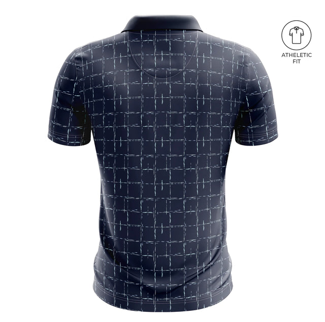 Men's Shadow Grid Golf Athletic Fit Golf Polo