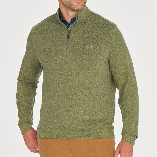 Cozy Shark Quarter Zip - Ranger Green Heather