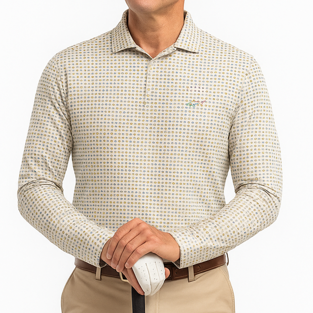 Men's Stretchable Full Sleeve Golf Polo
