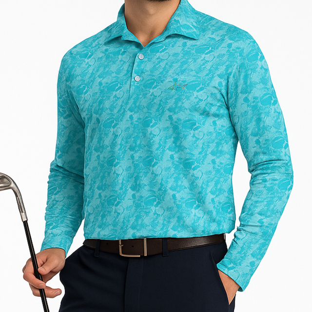 Men's Stretchable Full Sleeve Golf Polo