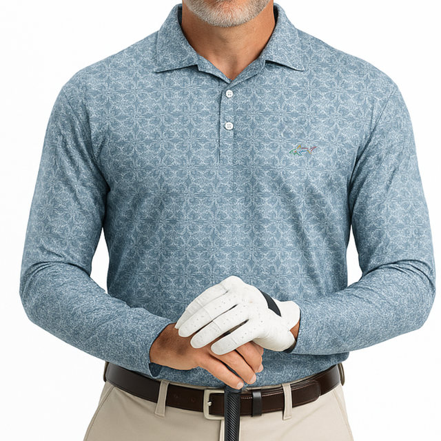 Men's Stretchable Full Sleeve Golf Polo
