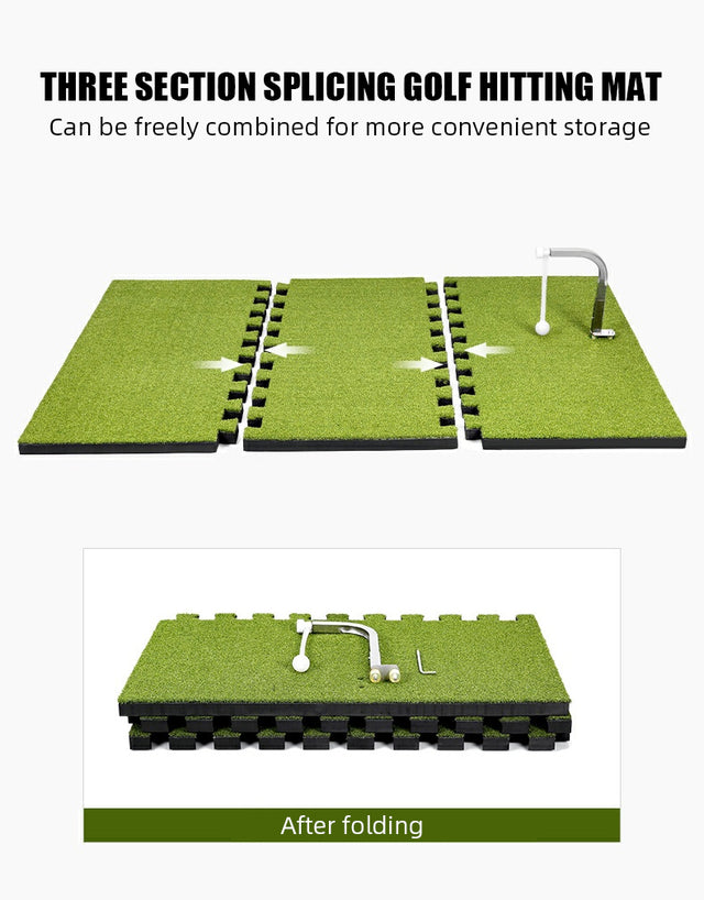 Sliceable Impact Pad Adjustable Height Golf Swing Trainer