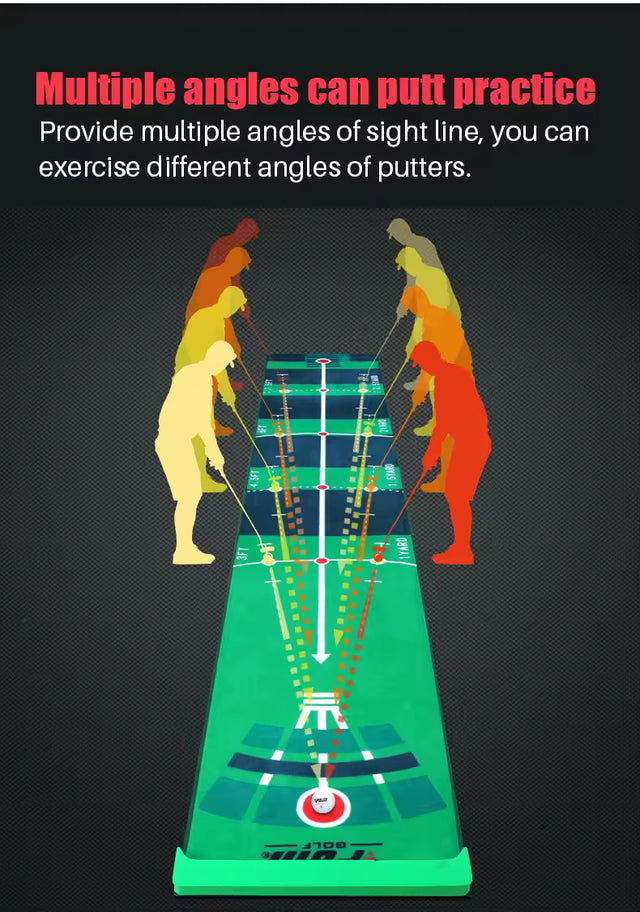 TL018 Velvet Golf Putting Mat  Indoor Practice with Stopper