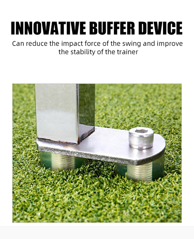 Sliceable Impact Pad Adjustable Height Golf Swing Trainer
