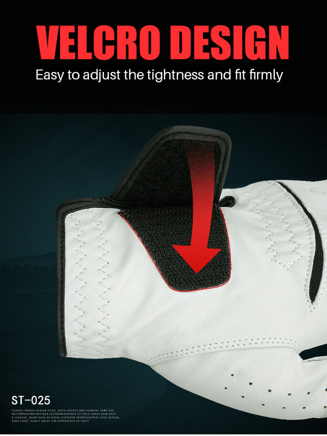 Men’s Premium Leather Golf Glove – Breathable Lycra and Anti-Slip