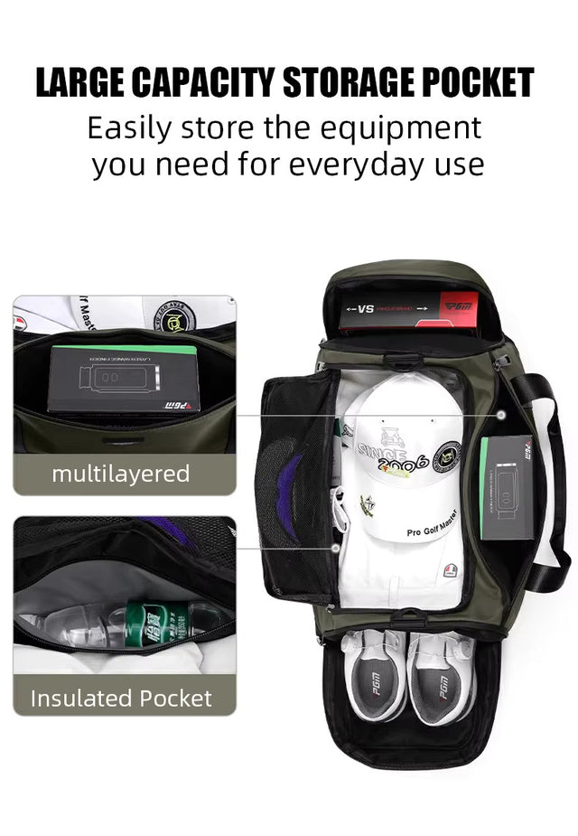 Golf Waterproof Duffle/Boston Bag with Shoe Compartment