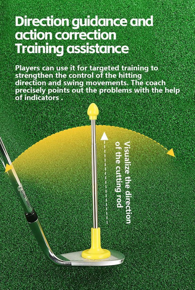 Golf Cutter Direction Indicator Swing Trainer Portable Magnetic Stainless Steel Golf Club Alignment Stick Correct Aim Lie Angle