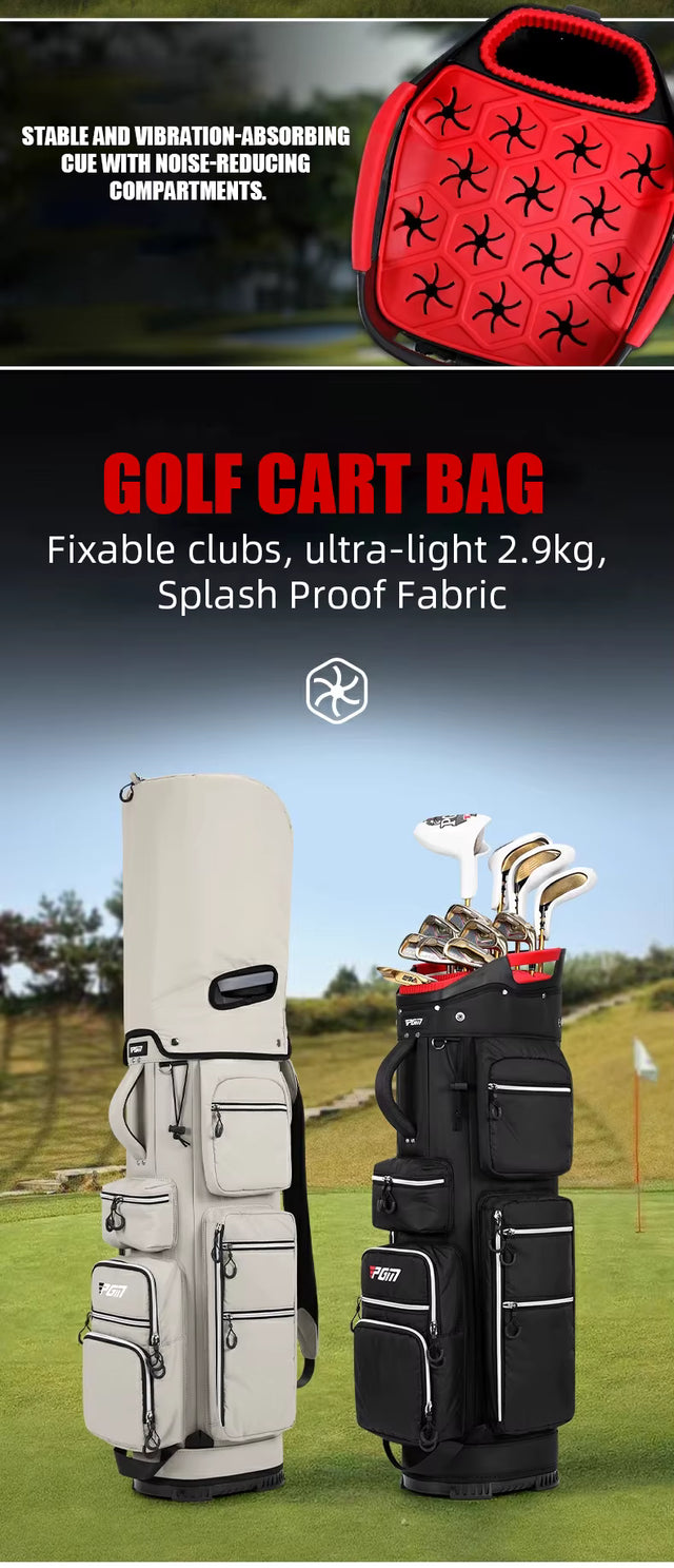 Golf Cart Bag - Lightweight, 14-Way Divider and Fixed Rack