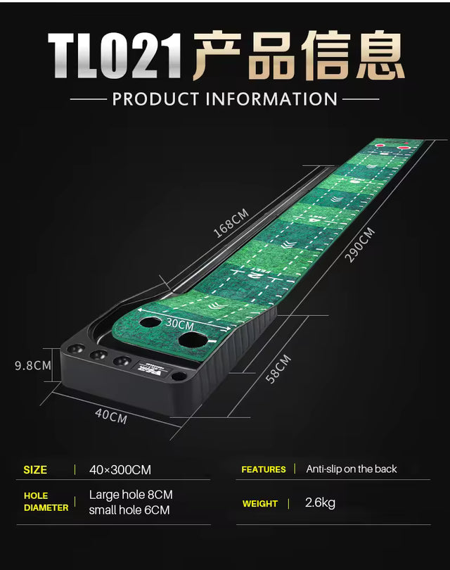 Professional Auto-Return Golf Putting Mat – Indoor/Outdoor Training Green