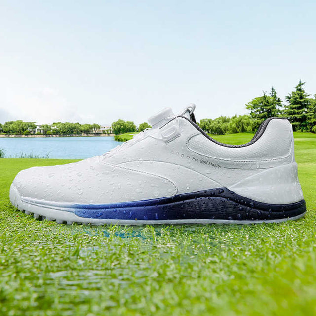 Men's Microfiber Waterproof Golf Shoes - White