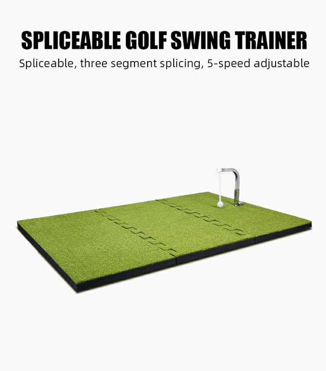 Sliceable Impact Pad Adjustable Height Golf Swing Trainer