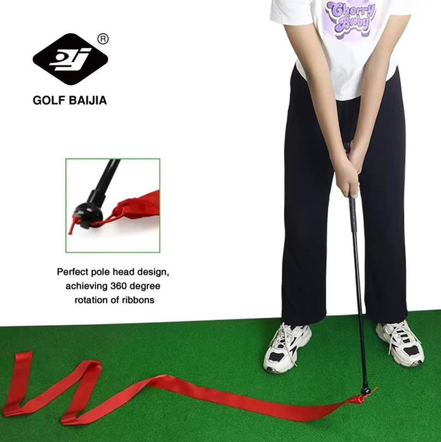 Golf Color Ribbon Swing Trainer - Visualize Swing Path, Improve Consistency