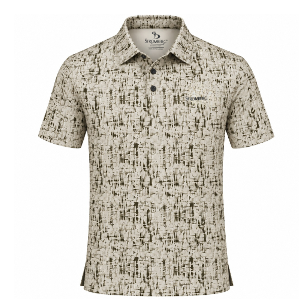 Men’s Abstract Texture Printed Golf Polo