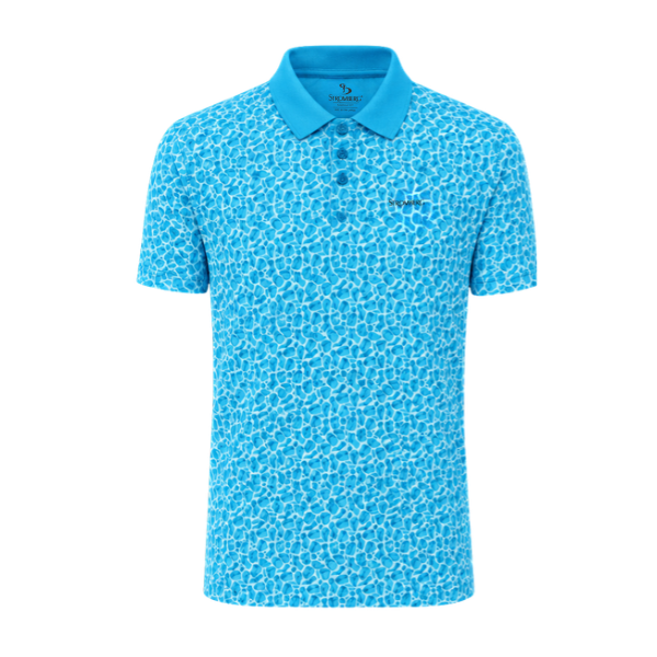 Men’s Micro Geometric Printed Stretchable Golf Polo