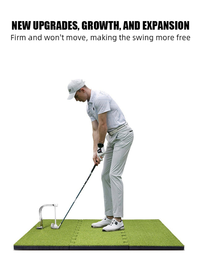 Sliceable Impact Pad Adjustable Height Golf Swing Trainer