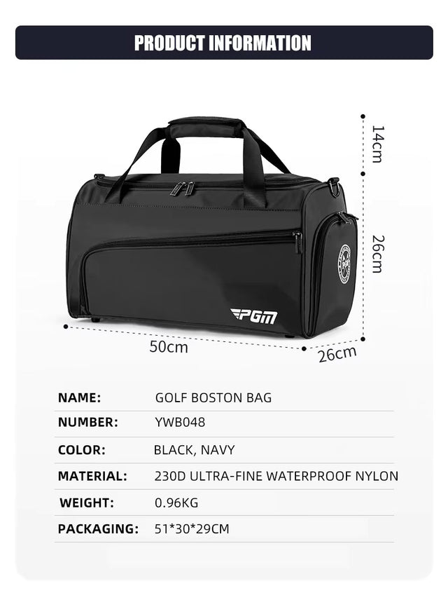 Golf Waterproof Fabric Golf Boston/Duffle Bag