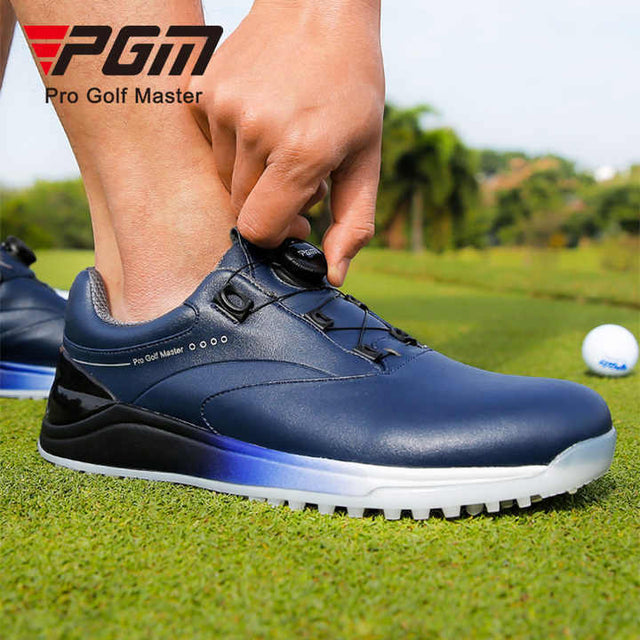 Men's Microfiber Waterproof Golf Shoes - Navy