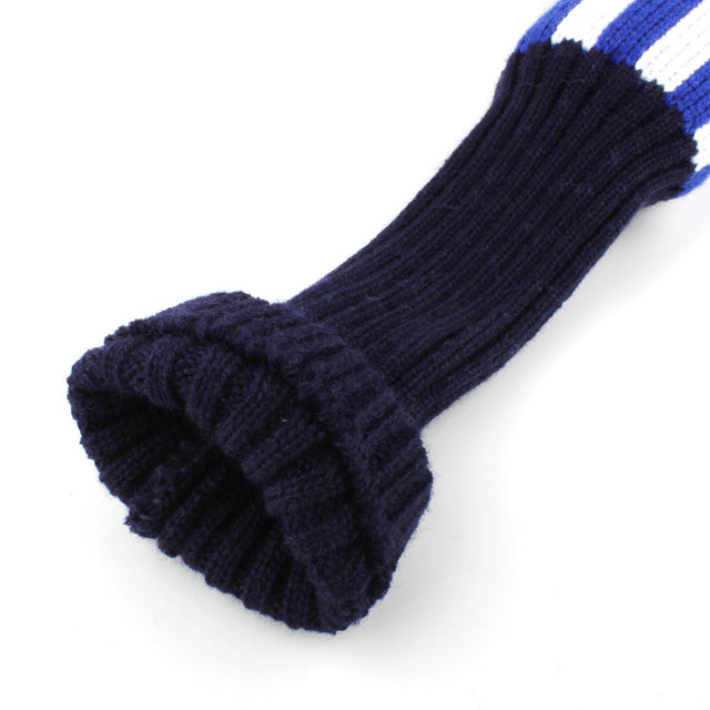 Blue & White Star Golf Headcovers – 3-Piece Knitted Set