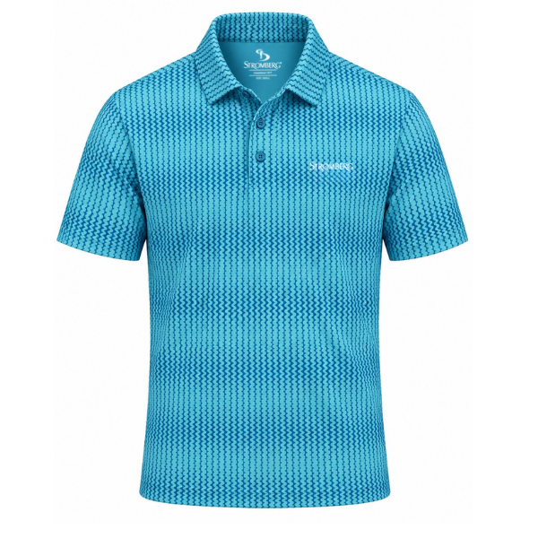 Men’s Chevron Stretchable Printed Golf Polo