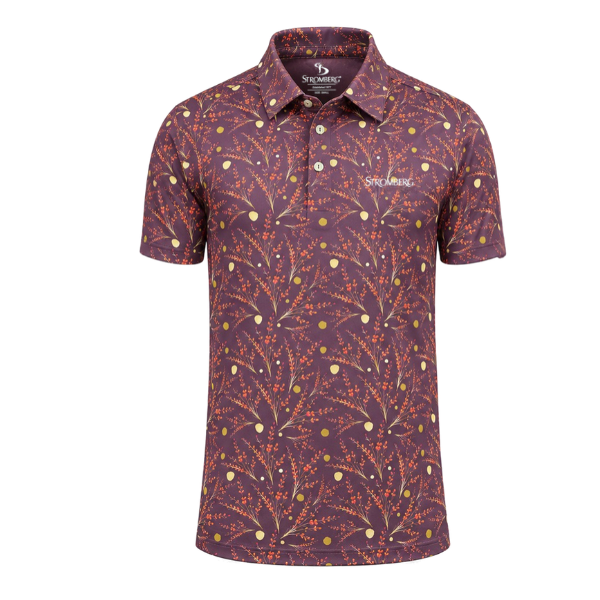 Men’s Botanical Print Stretchable Golf Polo