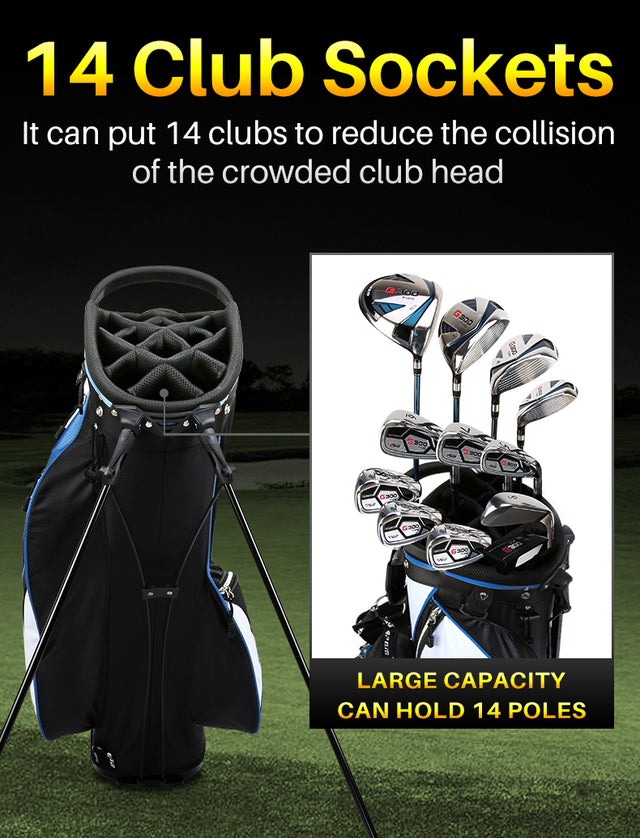 QB026 Ultralight Waterproof Golf Stand Bag - Blue