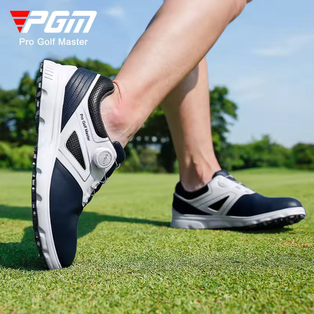 Men's Golf Automatic Lacing Anti Side Slip Waterproof Golf Shoes