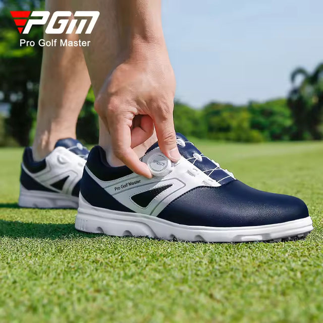 Men's Golf Automatic Lacing Anti Side Slip Waterproof Golf Shoes