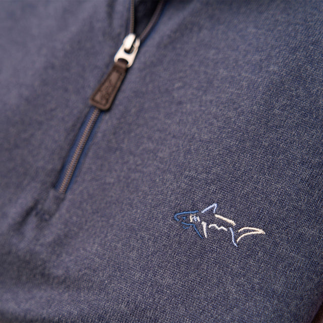 Cozy Shark Quarter Zip - Navy Heather