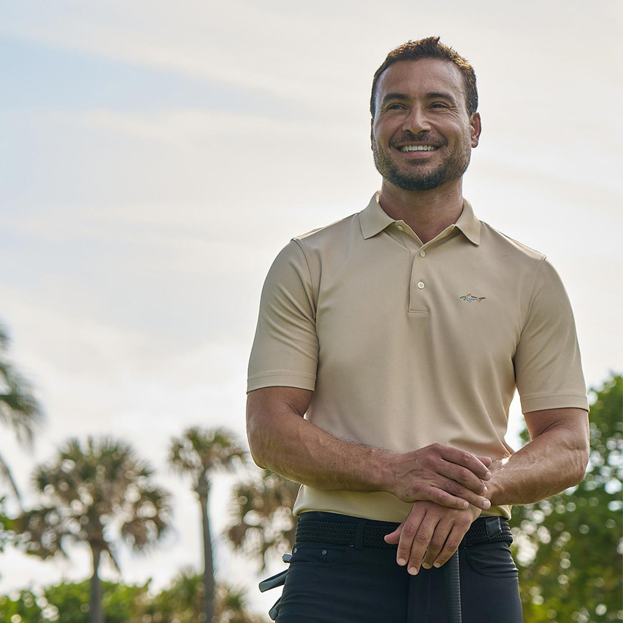 Classic Pique Shark Polo - Warm Sand