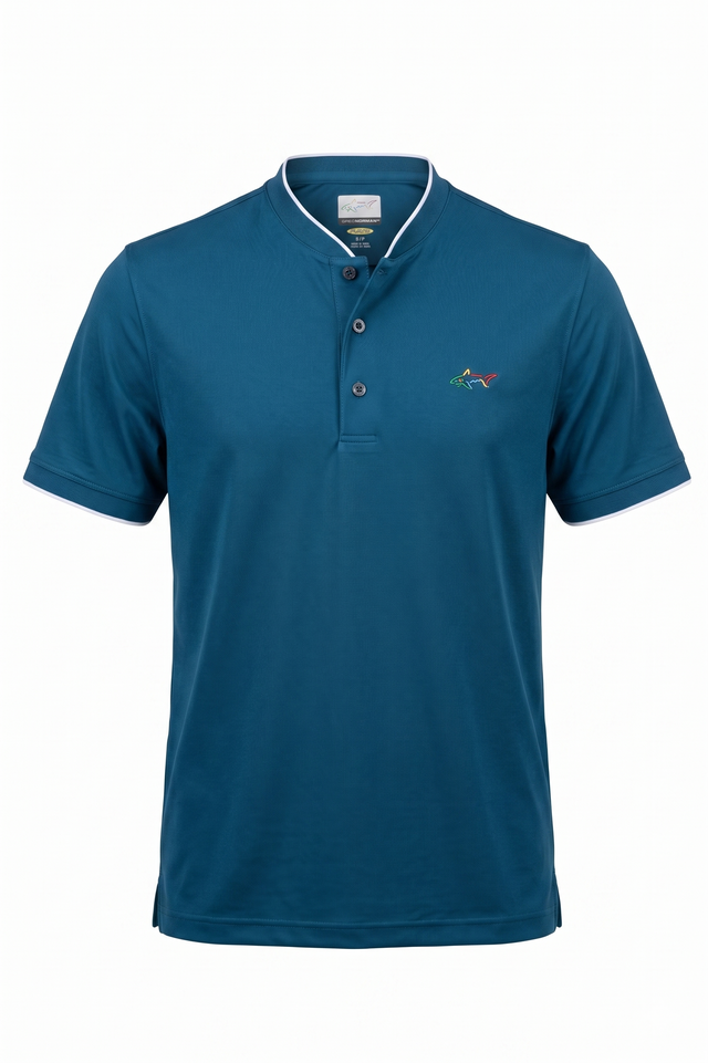 Baseball Collar Micro Pique Shark Polo