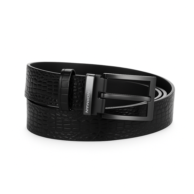 Textured Leather Golf Belt