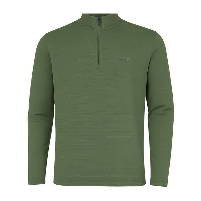 K102 Men's 1/4 Zip Mock Pullover - Ranger Green