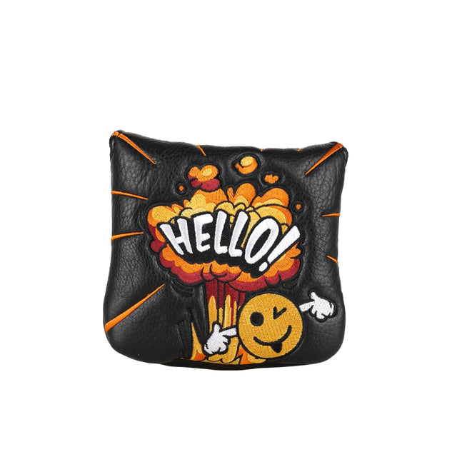 Black PU Golf Mallet Putter Cover – Smiley Embroidery