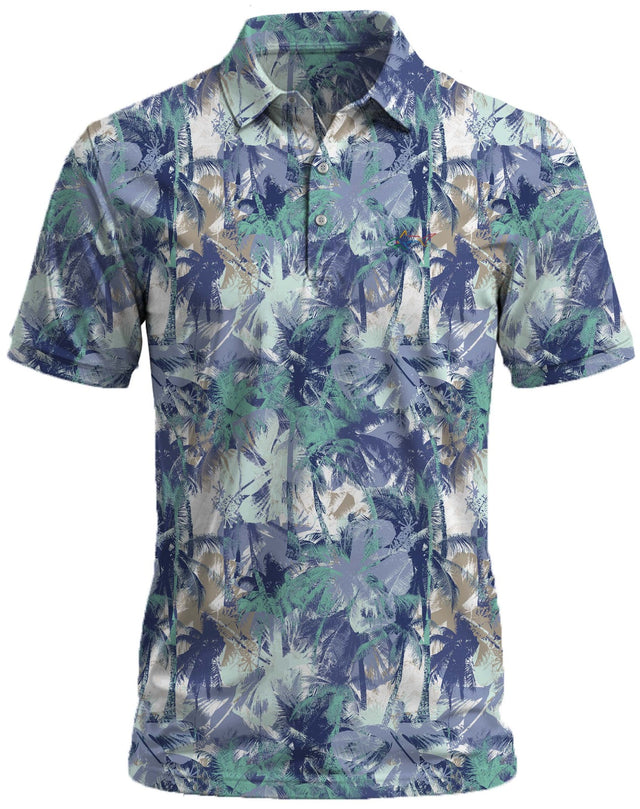 Men's Hibiscus Palm Golf Polo