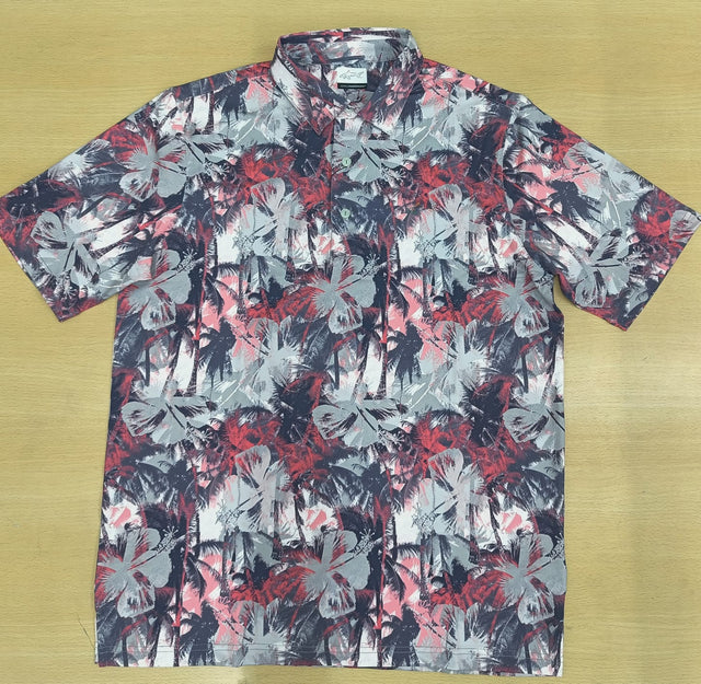 Men's Hibiscus Palm Golf Polo