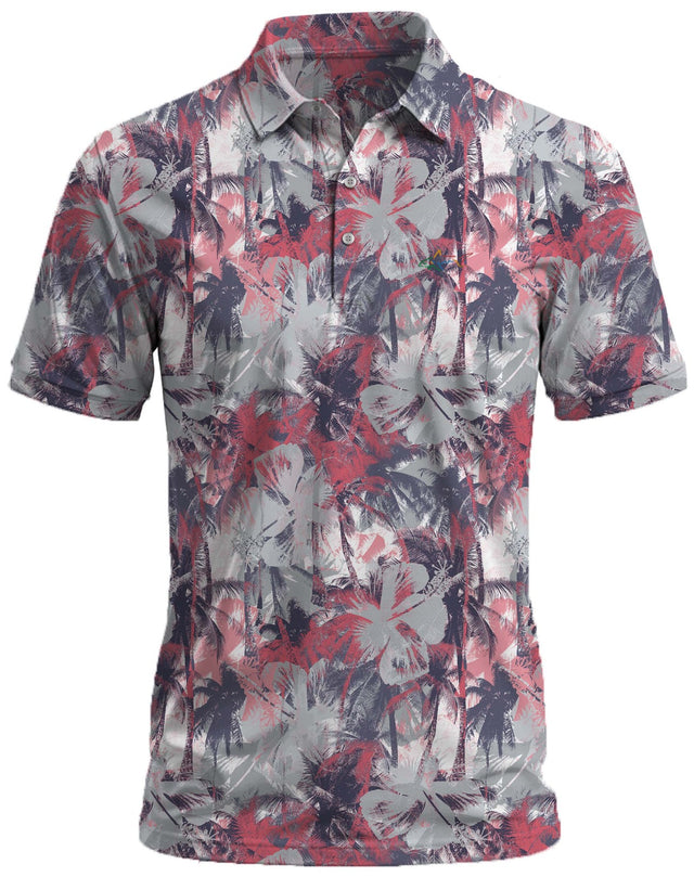Men's Hibiscus Palm Golf Polo