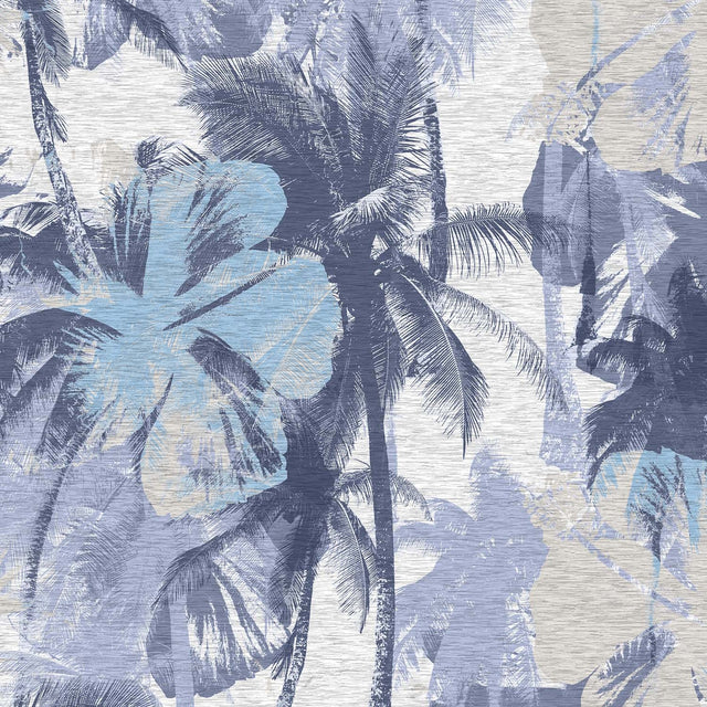 Men's Tropical Print Golf Polo – Blue & Beige