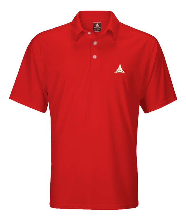 Men,s Solid Short Sleeve Polo - Red