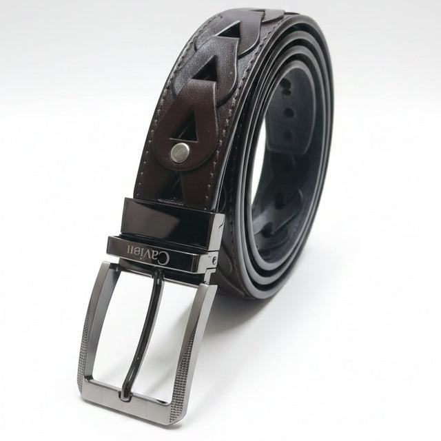 Men’s Premium Golf Belt with Geometric Pattern