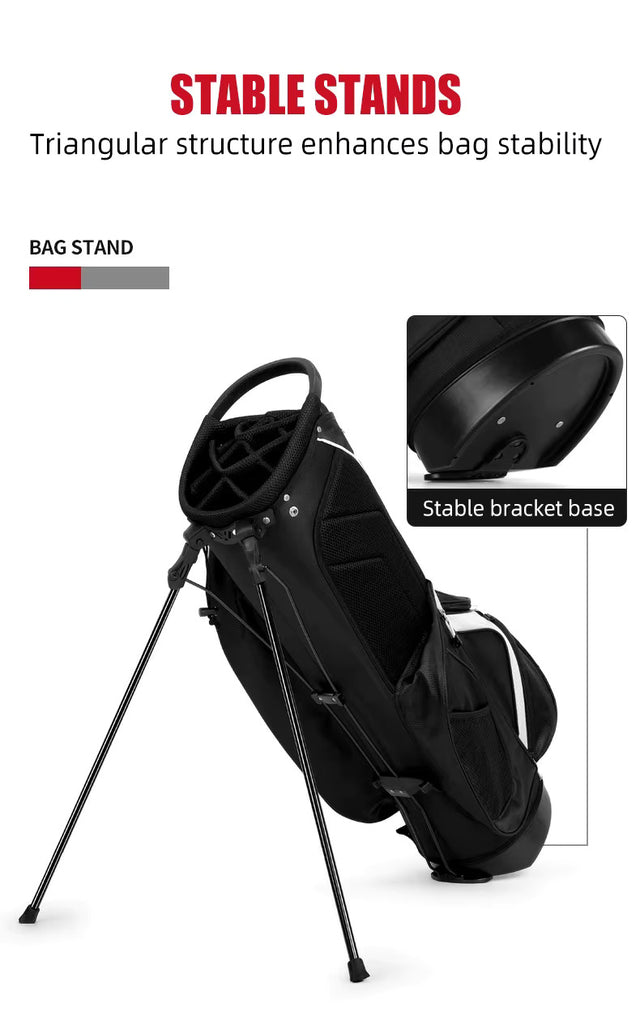 Men's Lightweight 14 Way Divider Golf Stand Bag - Black